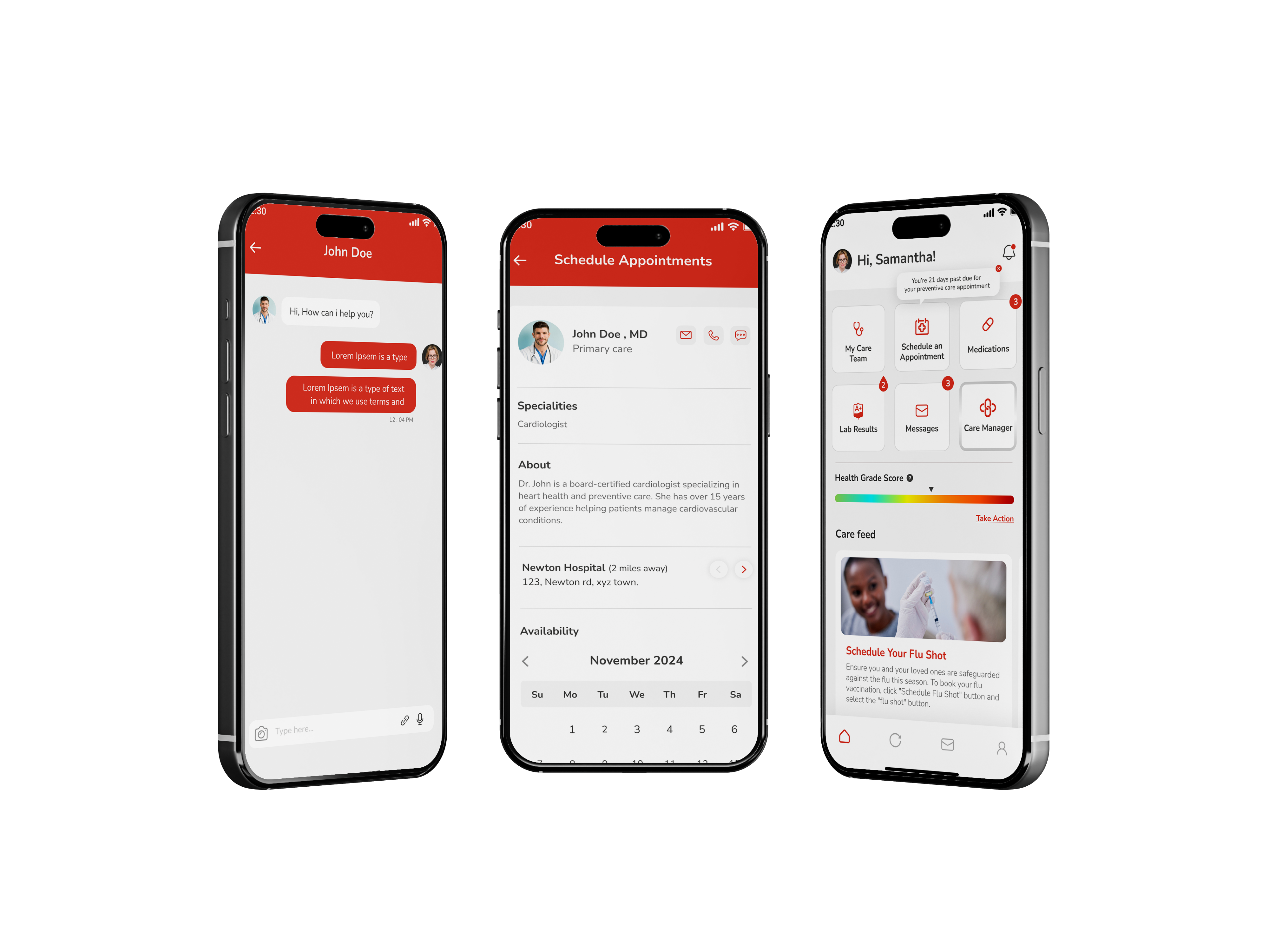Patient booking appointment on mobile app